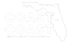 Professional outline of Florida with "COAST TO COAST" prominently displayed, representing the Coast to Coast team’s statewide services.