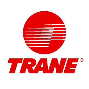 Coast to Coast’s team proudly displays the red Trane logo–a circular symbol with horizontal lines and bold red “TRANE” lettering below.