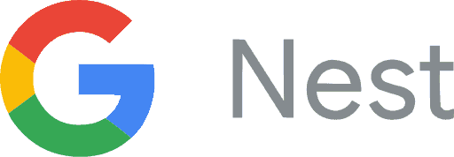 The Google Nest logo displays the vibrant, multicolored Google “G” next to the word “Nest” in sleek gray lettering, all set against a light background.